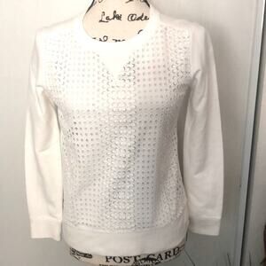 J.Crew White Sweater with detail design Size XS